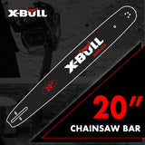 X-BULL 20'' Chainsaw Bar and Chain 0 .325 Pitch Gauge 76 Link Universal