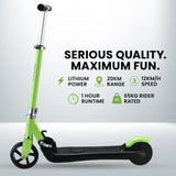 ROVO KIDS Electric Scooter Lithium Ride-On Foldable E-Scooter 125W Rechargeable, Green