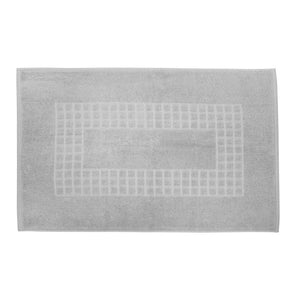 Microfiber Soft Non Slip Bath Mat Check Design (Grey)