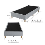 Metal Bedframe Mattress Foundation (Light Grey) – Double