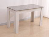 Dining Table Rectangular Wooden 120M-Grey&amp;White