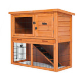 Paw Mate 92 x 45 x 82cm Rabbit Hutch Chicken Coop 2 Storey Cage Run