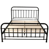 Metallica Queen Bed Size Metal Frame Platform Mattress Base - Black