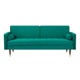 Livia 3 Seater Sofa Bed Fabric Uplholstered Lounge Couch - Green