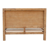 Bed Frame Single Size in Solid Wood Veneered Acacia Bedroom Timber Slat in Oak