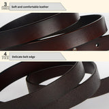 Cheeky X Women's Belt Luxury Genuine Leather Belts For Women Female Gold Pin Buckle (Black)