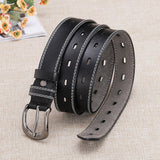 Cheeky X Classic Leather Belts for Women, Joyreap Genuine Leather Womens Belts Alloy Pin Buckle (Black)