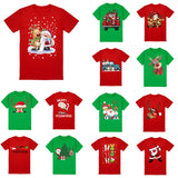 100% Cotton Christmas T-shirt (Red), L