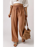 Azura Exchange Elastic Waist Casual Wide Leg Pants - M