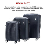 Delegate Suitcases Luggage Set 20" 24" 28" Carry On Trolley TSA Travel Bag