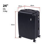 Delegate Suitcases Luggage Set 20" 24" 28" Carry On Trolley TSA Travel Bag