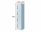 4-Door Vertical Locker for Office Gym Shed School Home Storage