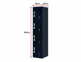 4-Door Vertical Locker for Office Gym Shed School Home Storage