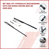 60" Bed Lift Hydraulic Mechanisms Kits For Space Saving Bed or Sofa Bed