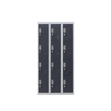 12-Door Locker for Office Gym Shed School Home Storage - Padlock-operated