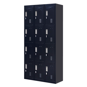 12-Door Locker for Office Gym Shed School Home Storage - Padlock-operated