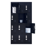 12-Door Locker for Office Gym Shed School Home Storage - 4-Digit Combination Lock