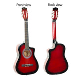 Pro Cutaway Acoustic Guitar with guitar bag - Red Burst Karrera 38in