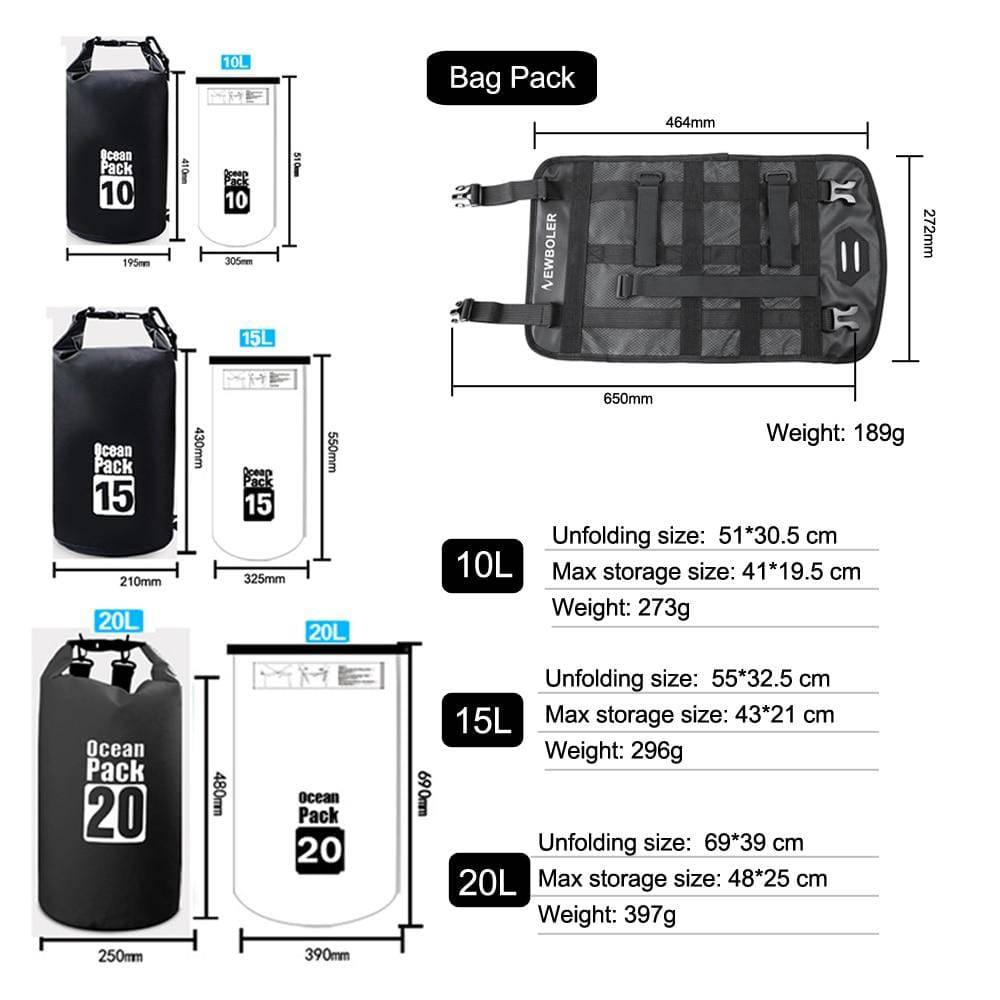 Bicycle Handlebar Bags Waterproof 3L/7L/10L/15L/20L