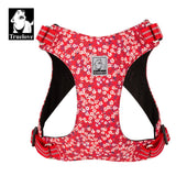 Floral Dog Harness Red L