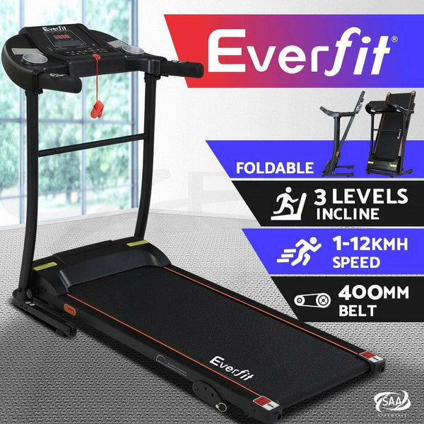 Everfit electric treadmill incline home gym exercise machine fitness 400mm sales